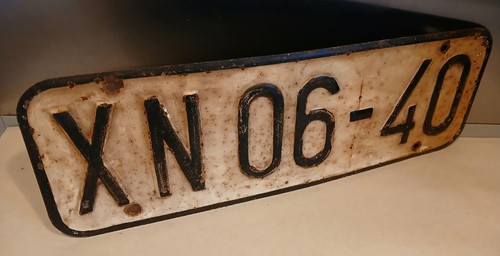 Uraltes ddr nummernschild - uraltes,