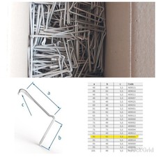 FOS Seitenfalzklammer 409 / H 85 S 65 / 3,0 mm rund, 320 Stück