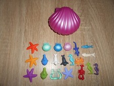Playmobil: gr. Muschel in pink mit 20 Meeresteile / Meerestiere gemischt