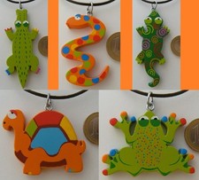 1 Kette Reptilien bunt