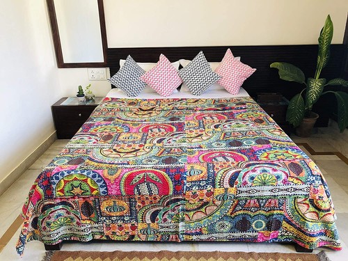 Queen vintage floral kantha - floral,