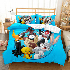 Cartoon Bettwäsche Set Looney Tunes Bettbezug135x200 Kissenbezüge80x80 Anpassbar