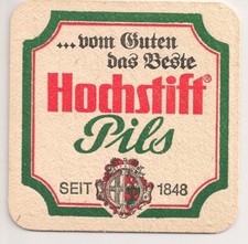 Hochstift Pils - alter Bierdeckel "... vom Guten das Beste"