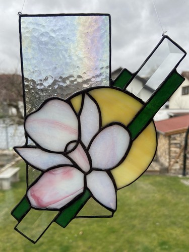 Tiffany glas orchidee blume - glas,, orchidee,