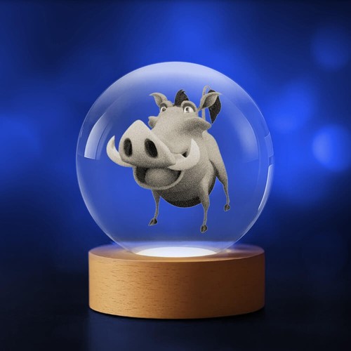 Kristallkugel pumbaa der - 3d-kristallkugel,