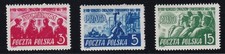 Briefmarken Polen Fischer. Nr: 492 - 494