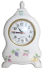 Keramik Küchen Quarz Uhr H. 20 cm x B 12,5 cm, 12h Anzeige mit Sekundenzeiger