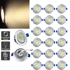 20pcs LED Einbauleuchte 3W Einbau Strahler Decken Leuchte Einbau Spotlight Flur