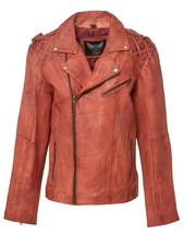 Unisex lederjacke used effekt - used,