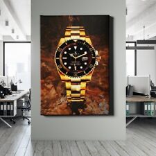 ✅LEINWANDBILD UHR GOLDENES