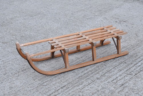 Vintage alter holzschlitten - vintage,