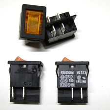 Schalter Kautt & Bux Einbauschalter Kippschalter beleuchtet Gelb WZ623