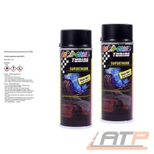 2x 400ml DUPLI COLOR SUPERTHERM BLACK 800°C AUSPUFFLACK MOTORLACK HITZELACK