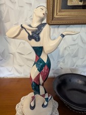 Fritz Behn "Tänzer Nijinsky" Art Deco Harlekin Skulptur Majolika Figur 1268