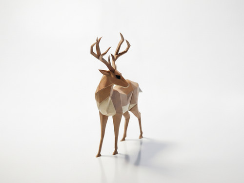 Figur hirsch low - poly, deko
