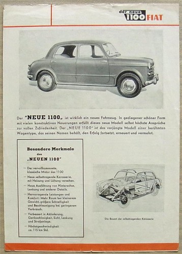 Fiat 1100 auto verkaufsangaben - 1100,