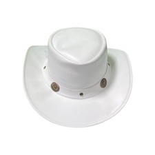 Weißer Leder Cowboyhut