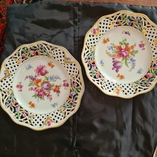 2 Zierteller ca 21 cm 1. Wahl Dresdner Manufaktur gut erhalten 