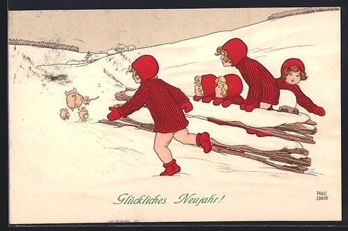 Künstler pauli ebner - künstler-ak,