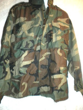 US ARMY M65 FIELD JACKET ORIG. FEL.DJACKE PARKA MILITARY WOODLAND CAMO M/R