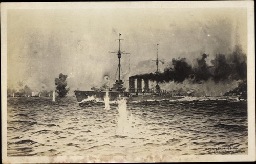 Deutsches kriegsschiff sms - ak,