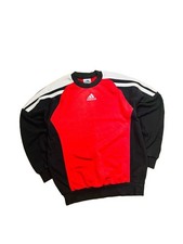 Vintage Adidas Sweater / 90er Hoodie / Retro Look / Oversized Fit / Gr. M / Rot
