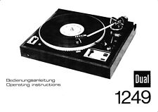 Bedienungsanleitung-Operating Instructions für Dual 1249