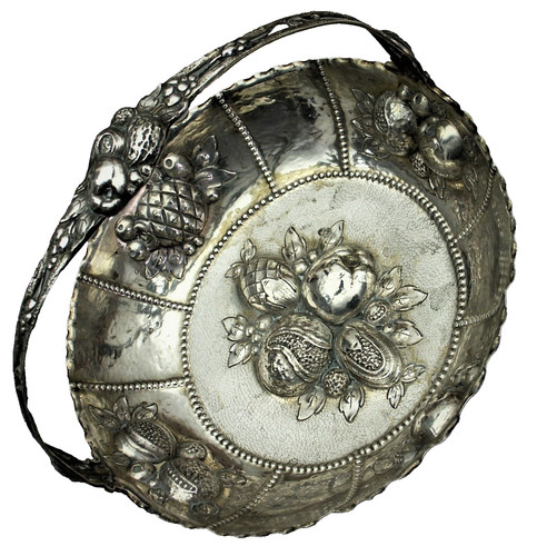 Silber obst schale - dekor, 800er