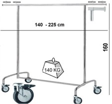 Kleiderständer stabil Rollgarderobe Kleiderstange Gardeobe Kleiderwagen 11.14.8