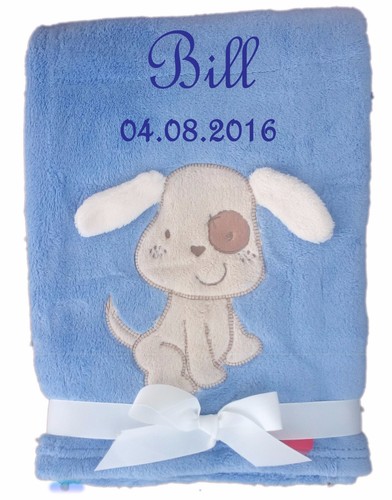 Babydecke mit namen - namen, bestickt