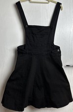 Latzrock HELL BUNNY, Gr. DE 40 / L , Damen Rock, schwarz, Dakota Pinafore Dress