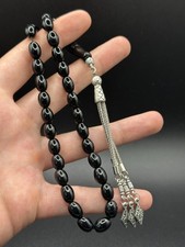 Tesbih Oltu Tespih mit 925er Silber Gebetskette 33 Perlen Islam Misbaha