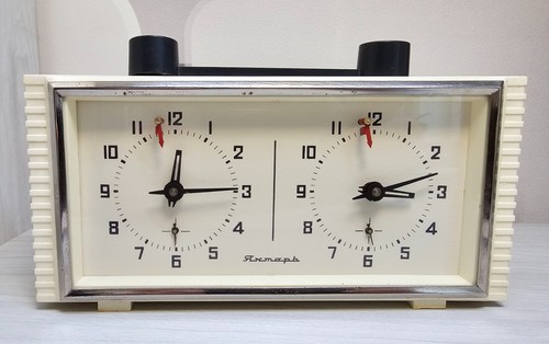 Vintage sowjetische schachuhr - vintage,