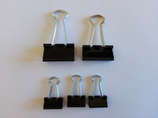 2 Foldback Klammern 25mm & 3 Foldback Klammern 15 mm Vielzweckklammern