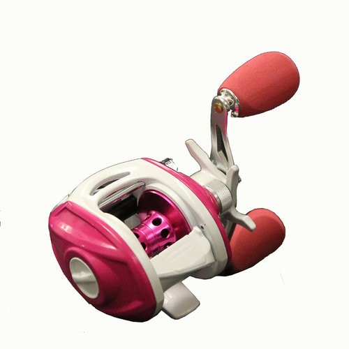 Baitcastrolle pink weiß für - baitcastrolle, pink/weiß