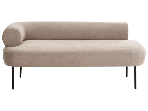 Chaiselongue stoff taupe - chaiselongue,