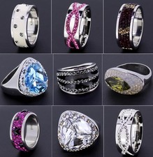 Budawi® Edelstahl Damen Kristall Ring Fingerring Swarovski Elements Stein