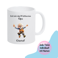 Tasse Opa" Weltbester" Name Spruch  Geschenk für Opa Weihnachten Geburtstag