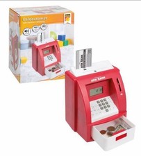 Idena - Digitale Spardose Geldautomat mit Sound Rot inkl. Bankkarte Pin