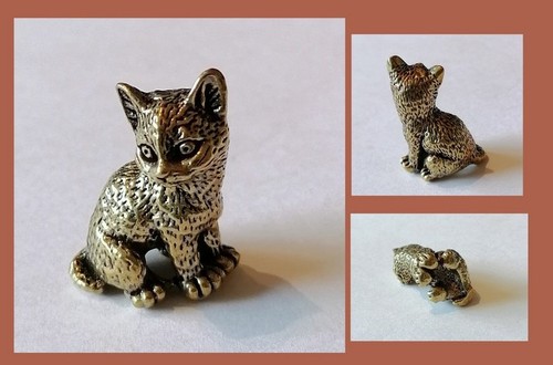 Messing figur kätzchen katze - figur,