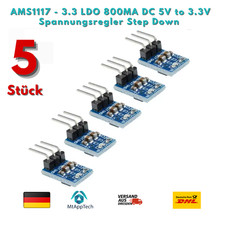 5 Stück - AMS1117 - 3.3 LDO 800MA DC 5V to 3.3V Spannungsregler Step Down