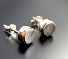 925 Sterling Silber Ohrringe Meteorit Muonionalusta Meteorit Schmuck Ohrstecker
