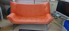couch mit schlaffunktion gebraucht, Orange, 120 cm x 190 Liegefläche