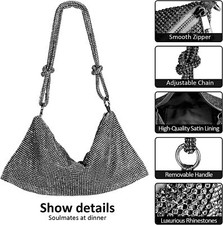Damen Abend Tasche Strass