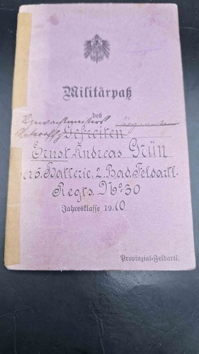 Militärpaß badi - 2.,