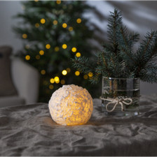 LED Wachskerze Schneeball -