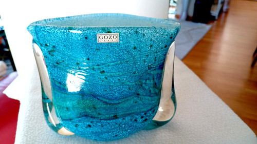 Glas vase gozo glass malta - glass,