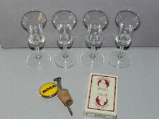 Bols - Lucas Bols • 4 Gläser - Kartenspiel - Ausgießer Portionierer (NEU)