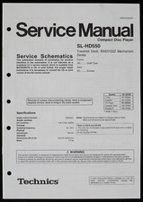 Original TECHNICS SL-HD550 CD-Player Service Manual / Schematics /Anleitung o188
