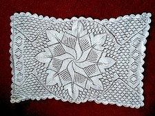 RAR! Filigraner Läufer - Kunststricken, Handarbeit! - 38x60 cm - alte Muster!  